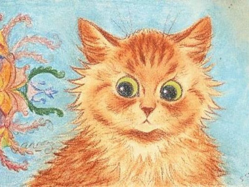 Gato obstruido de Louis Wain